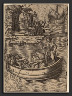 Agostino dei Musi after Raphael (Italian, c. 1490 - 1536 or after), The Barc, engraving