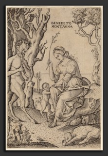 Benedetto Montagna (Italian, c. 1480 - 1555 or 1558), Satyr's Family, c. 1512-1520, engraving