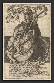 after Baccio Baldini, Delphian Sibyl, early 15th century, engraving