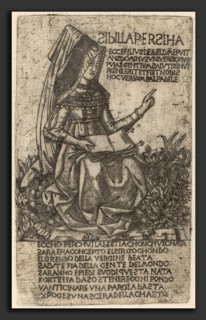 after Baccio Baldini, Persian Sibyl, early 15th century, engraving