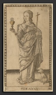 Master of the E-Series Tarocchi (Italian, active c. 1465), Fede (Faith), c. 1465, engraving with