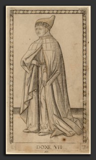Master of the E-Series Tarocchi (Italian, active c. 1465), Doxe (Doge), c. 1465, engraving with