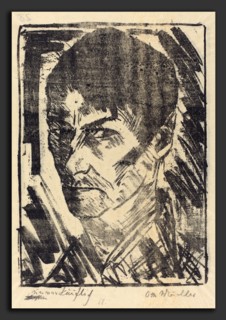 Otto MÃ¼ller, Self-Portrait Facing Left (Selbstbildnis nachlinks), German, 1874 - 1930, 1920,