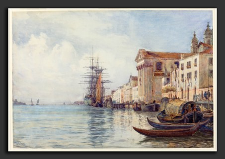 David Law (Scottish, 1831 - 1901), The Giudecca Canal with Shipping near the Chiesa dei Gesuati,