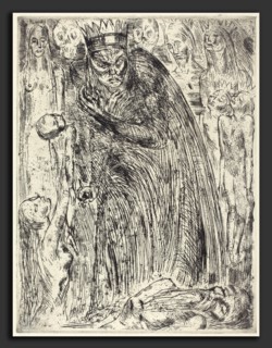Wilhelm Lehmbruck, Macbeth V (The Vision of Lady Macbeth), German, 1881 - 1919, 1918, etching and