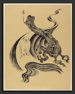 Heinrich Hoerle, Am Wegende (End of the Road), German, 1895 - 1936, 1920, lithograph on pale brown
