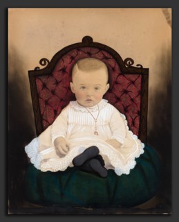 American 19th Century, Baby, 1880s, crayon enlargement
