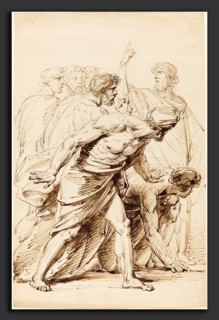 Friedrich Heinrich FÃ¼ger (German, 1751 - 1818), Seven Men in Antique Dress, 1798, pen and brown
