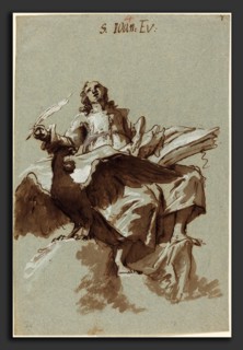 Georg Anton Urlaub (German, 1713 - 1759), Saint John the Evangelist, c. 1753, pen and brown ink