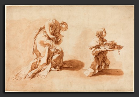 Anton Kern after Giovanni Battista Pittoni (Bohemian, 1709 - 1747), A Kneeling Woman with an