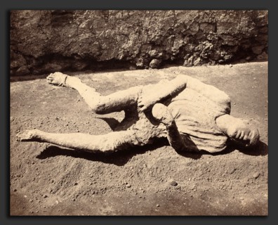 Giorgio Sommer (Italian, born Germany 1824 - 1872), Impronte umane (Pompeii), 1873, albumen print