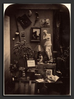 Alphonse Le Blondel (French, active 1842 - 1892), Décor d'atelier, nature morte, c. 1855, salted