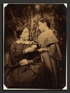 Jean-Baptiste Frénet (French, 1814 - 1889), Portrait of Woman and Child, 1855, salted paper print,