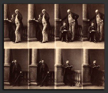 André Adolphe-Eugené Disdéri (French, 1819 - 1889), Monsieur Jadin and Son, c. 1860, albumen print