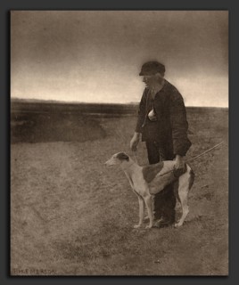 Peter Henry Emerson (British, 1856 - 1936), The Poacher-A Hare in View, 1888, photogravure