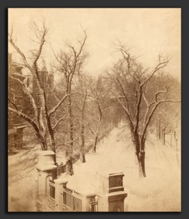 Josiah Johnson Hawes (American, 1808 - 1901), Boston Common Snow Scene, 1850s, salted paper print