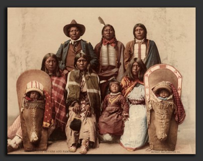 American 19th Century, Ute Chief Sevara and Family, 1899, America