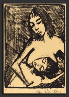 Otto MÃ¼ller, Mother and Child (Mutter und Kind), German, 1874 - 1930, probably 1920, lithograph