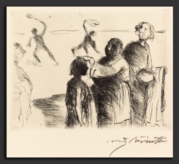 Lovis Corinth, The Banquet of Trimalchio: pl.II, German, 1858 - 1925, 1919, drypoint in black on