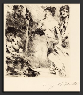 Lovis Corinth, Harem (Der Harem), German, 1858 - 1925, 1914, drypoint in black on laid paper