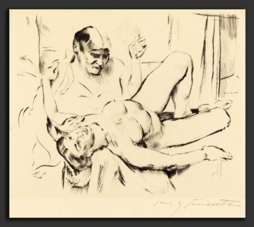 Lovis Corinth, Prophecy (Weissagung), German, 1858 - 1925, 1914, drypoint in black on laid paper