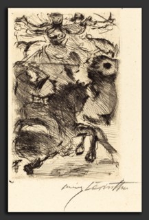 Lovis Corinth, Adhba the Camel (Adhba die Kamelin), German, 1858 - 1925, 1919, drypoint in black on