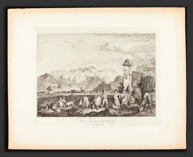 Ludwig Richter (German, 1803 - 1884), Das TÃ¤nnengebirge bei Salzburg (The TÃ¤nnengebirge near