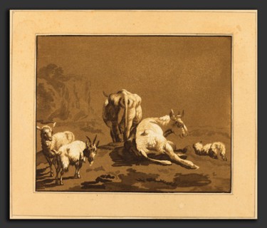 Johann Gottlieb Prestel after Joseph Wagner (German, 1739 - 1808), Cows, published 1782, 4-color