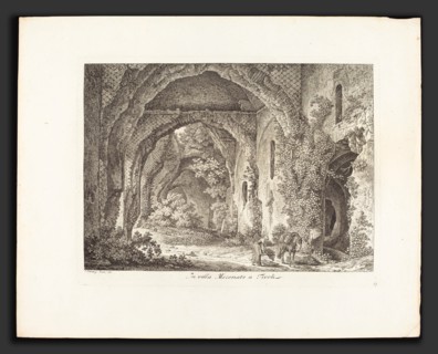 Johann Christian Reinhart (German, 1761 - 1847), In Villa Mecenate, d792, etching on laid paper