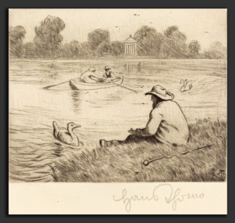 Hans Thoma, Calm Excursion, German, 1839 - 1924, 1919, etching