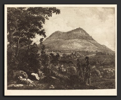 Christoph Nathe (German, 1753 - 1806), Landeskrone Mountain near GÃ¶rlitz, c. 1795, etching on wove