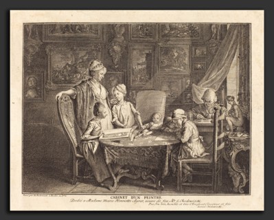 Daniel Nikolaus Chodowiecki (German, 1726 - 1801), Cabinet d'un Peintre, 1771, etching