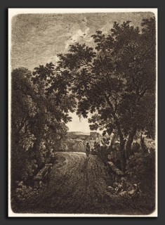 Ferdinand Kobell (German, 1740 - 1799), An Evening Stroll, 1777, etching on wove paper