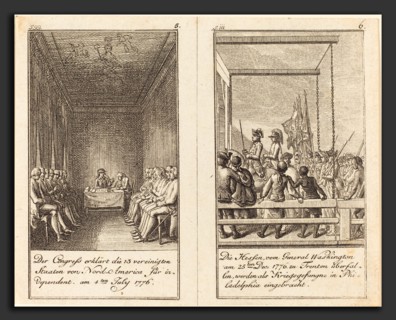 Daniel Nikolaus Chodowiecki (German, 1726 - 1801), The History of the United States, 1783-1784,