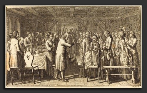 Daniel Nikolaus Chodowiecki (German, 1726 - 1801), A Welcome Guest, 1777-1791, etching