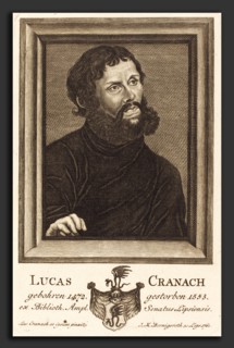 Johann Martin Bernigeroth (German, 1713 - 1767), Lucas Cranach, 1761, engraving
