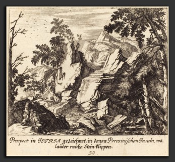 Melchior KÃ¼sel after Johann Wilhelm Baur (German, 1626 - 1683), View in Istria, 1681, etching