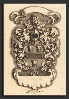 Michel Le Blon (German, 1587 - 1656), Crest, engraving