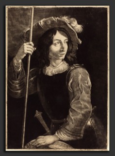 Prince Rupert of the Pfalz (German, 1619 - 1682), The Standard Bearer, 1658, mezzotint