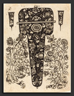 Johannes Hanias (German, active 1650-1654), Pendant Embellished with Flowers, engraving