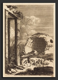 Bernhard Zaech after Jonas Umbach (German, active c. 1650), Shepherds Traveling past a Ruined
