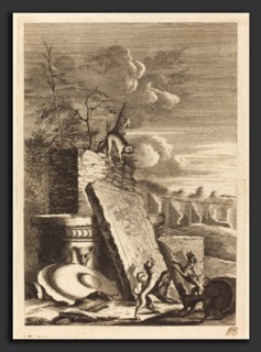 Bernhard Zaech after Jonas Umbach (German, active c. 1650), Dogs Pursuing a Cat, c. 1650, etching
