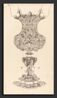 Paul Flindt II (German, active 1601 - 1618), Ornamented Vase, stipple etching
