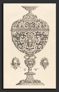 Georg Wechter I (German, c. 1526 - 1586), Goblet decorated with a masque with open mouth, published
