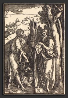 Albrecht DÃ¼rer (German, 1471 - 1528), Saint John the Baptist and Saint Onuphrius, c. 1504, woodcut