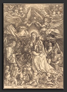 Albrecht DÃ¼rer (German, 1471 - 1528), The Virgin Surrounded by Many Angels, 1518, woodcut