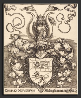 Albrecht DÃ¼rer (German, 1471 - 1528), Coat of Arms of Lorenz Staiber, probably 1520-1521, woodcut