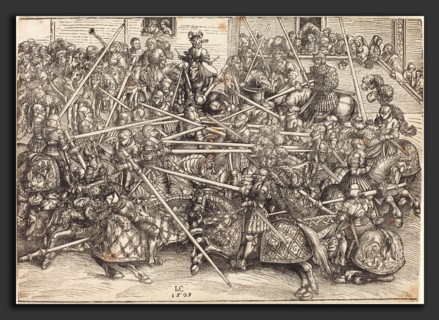 Lucas Cranach the Elder (German, 1472 - 1553), The Third Tournament, 1509, woodcut