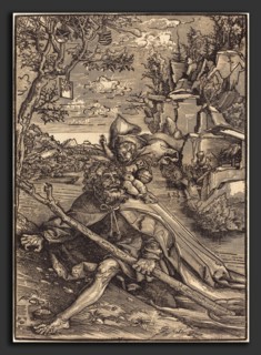 Lucas Cranach the Elder (German, 1472 - 1553), Saint Christopher, 1506, chiaroscuro woodcut printed
