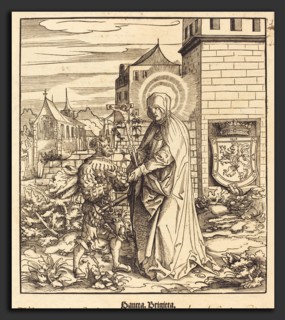 Leonhard Beck (German, c. 1480 - 1542), Saint Brigitta, 1516-1518, woodcut